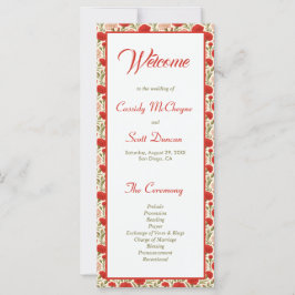 Red Flowers Programa de Casamento Romântico