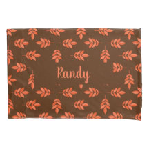 Red Folha nome personalizado castanho