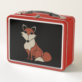 Red Fox Animal Metal Box
