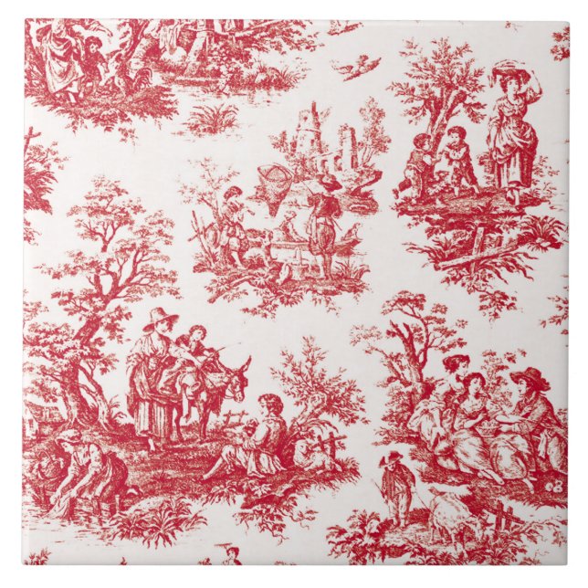 Red French Country Toile (Frente)
