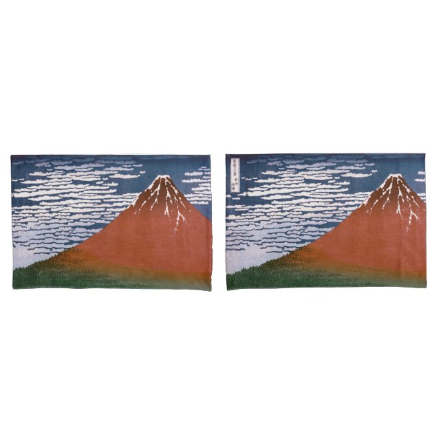Red Fuji, Aka Fujiyama Volcano Katsushika Hokusai (Frente - conjunto)