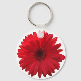 Red Gerber Daisy Chaveiro