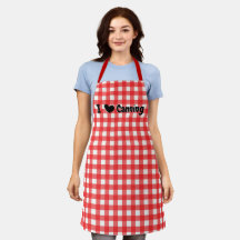 Red Gingham Check Patterno I Heart Canning