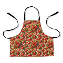 Red Gingham Strawberry Seamless Patterno