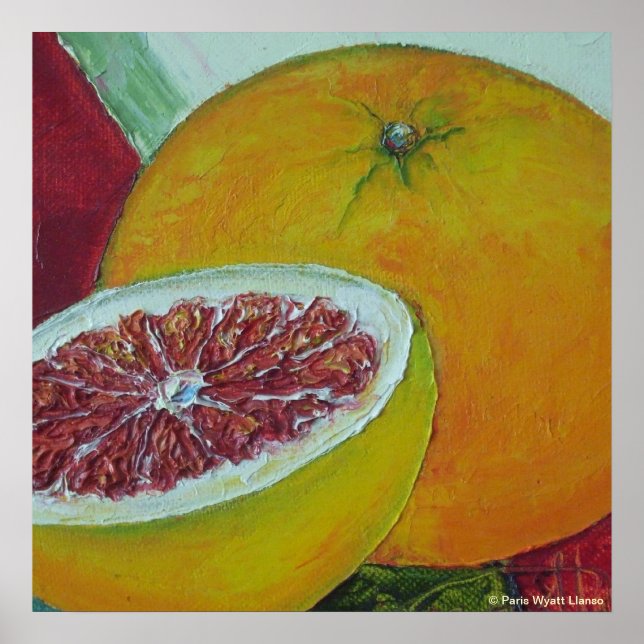 Red Grapefruit Fine Art Poster (Frente)