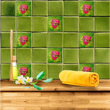 Red & Green Old Mexicano Milagro Charm Heart