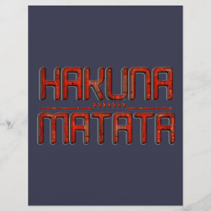 Red Hakuna Matata 3D Techno Star Design