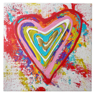 Red Heart 6 x 6 Azulejo cerâmico