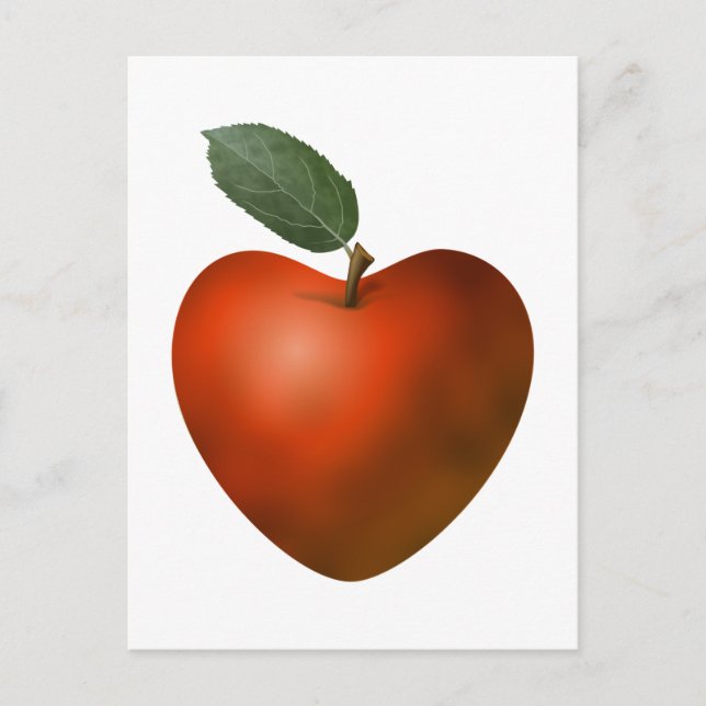 Red Heart Apple - cartão postal (Frente)