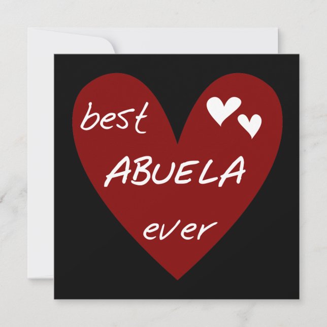 Red Heart Best Abuela Ever T-shirts e presentes (Frente)