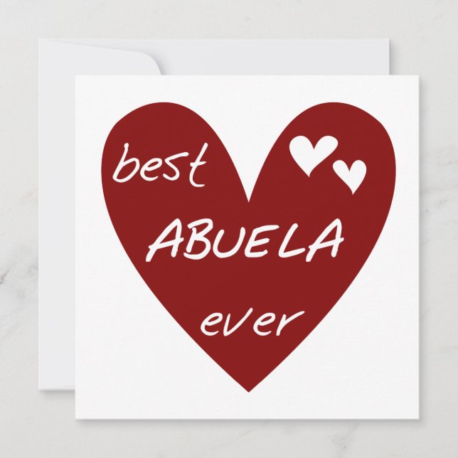 Red Heart Best Abuela Ever T-shirts e presentes (Frente)