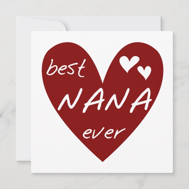 Red Heart Best Nana Ever T-shirts e presentes (Frente)