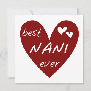 Red Heart Best Nani Ever T-shirts e GIfts