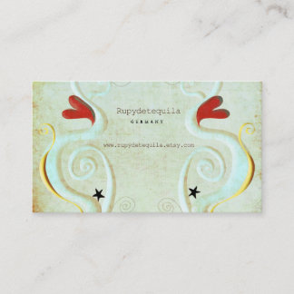 Red Heart Swirls 3dimension Cartão de visita