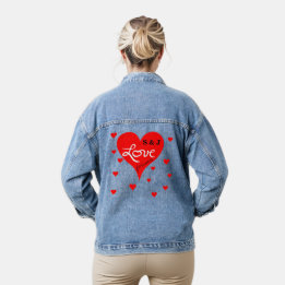 Red Hearts Monogramas Love Forever