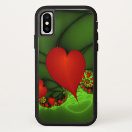 Red Hearts Verde limão Arte Fractal Moderna Abstra
