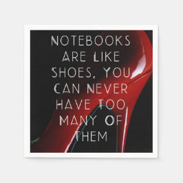 Red Heels Notebooks são como guardanapos de papel