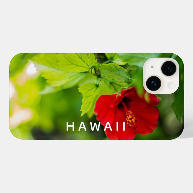 Red Hibiscus Hawaii - iPhone Tropical (Verso (horizontal))