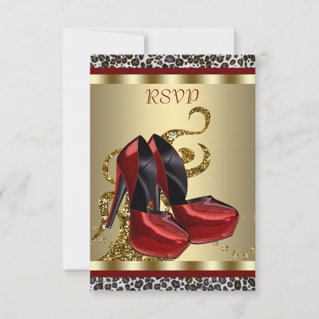 Red High Heel Calçados Leopard Sweet 16 RSVP (Frente)