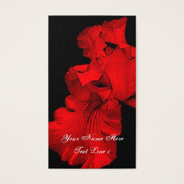 Red Hot Iris Flower Art (Frente)