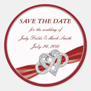 Red Infinity Heart Salve Os Adesivos De Data