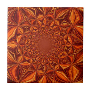 Red Kaleidoscope Digital Art Pattern- 28503