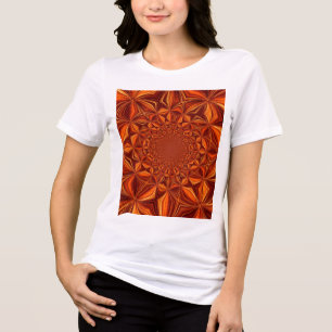 Red Kaleidoscope Digital Art Pattern- 28503