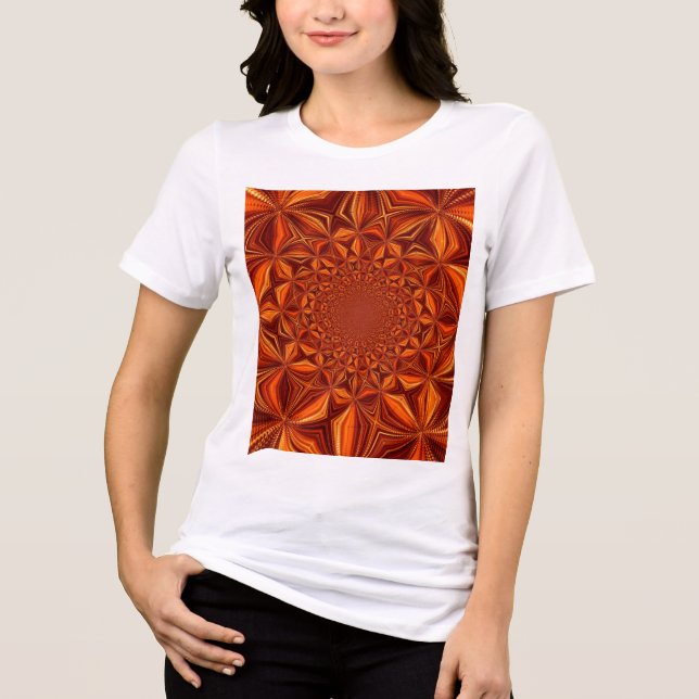 Red Kaleidoscope Digital Art Pattern- 28503 (Frente)
