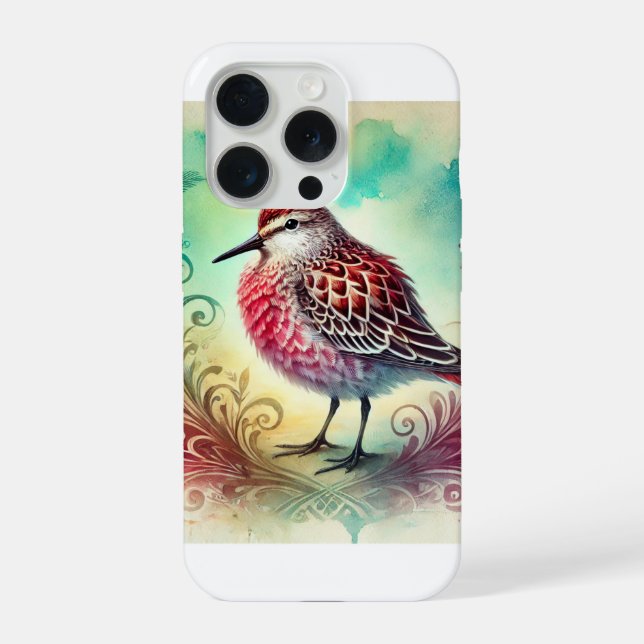 Red Knot 060824AREF130 - Watercolor (Verso)