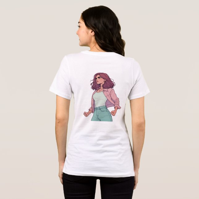 RED LA CHICA BRAVA T-SHIRT - FIERCE LATINA DE VOLT (Verso completo)