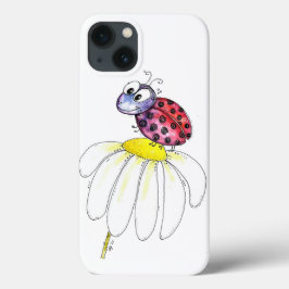 Red Ladybug branco-branco