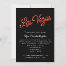 Red Las Vegas Sparkles Posta Convite para Casament
