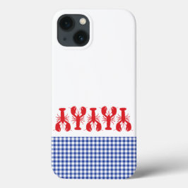Red Lobster Blue Gingham Coastal Viagem Tech