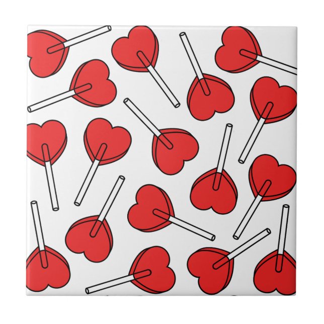 Red Lollipops, Heart Lollipops, Lollipop Pattern (Frente)