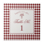 Red Merlot Harlequin Checker Wedding Table Number<br><div class="desc">A timeless blend of classic and modern design,  this wedding stationery and day-of collection features a merlot red harlequin pattern inspired by Old Hollywood glamour and old-money luxury. Perfectly curated for your bridal shower,  rehearsal dinner,  and wedding day,  this collection brings a refined,  fashion-forward statement to every celebration moment.</div>