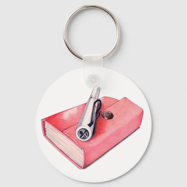Red Mini Sketchbook Chaveiro (Frente)