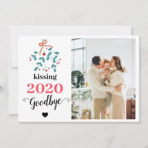 Red Mistletoe Kiss Goodbye para 2020 Do-over Funny