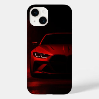 Red Neon Power: Carro Esportivo de Luxo em Névoa B