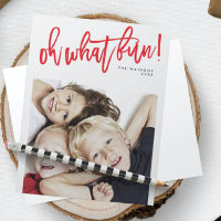 Red Oh Que Cartão com fotos de Natal Divertido