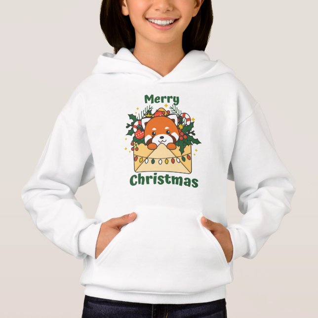 Red Panda Christmas Letter Winter Animals Pandas (Frente)