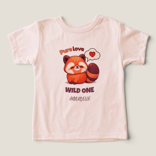 Red Panda Pure Love - First Birthday Girl (Design frontal)