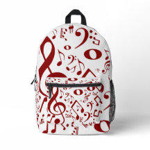 Red  Pattern Sound Notes