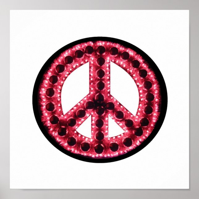red  peace sign poster (Frente)