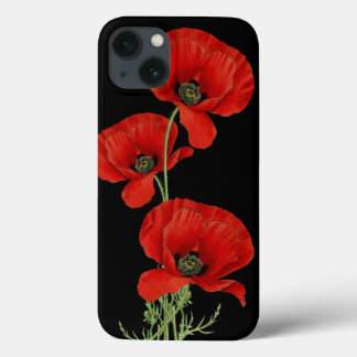 Red Poppies Vintage Botanical