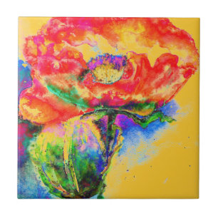 Red Poppy - dourado