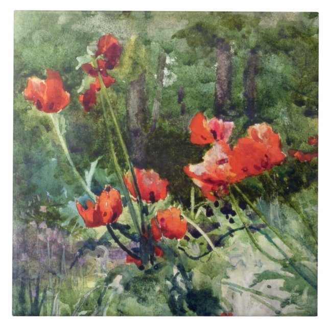 Red Poppy Flowers (por Mildred Anne Butler) (Frente)