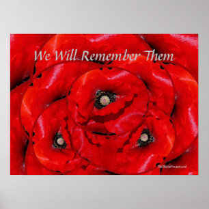 Red Poppy Lembrança Poster
