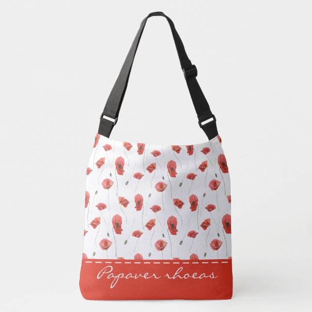 Red Poppy Scientific Name Floral Bolsa (Frente)