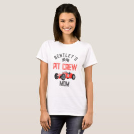 Red Race Pit Crew Mãe Camisa De Aniversário