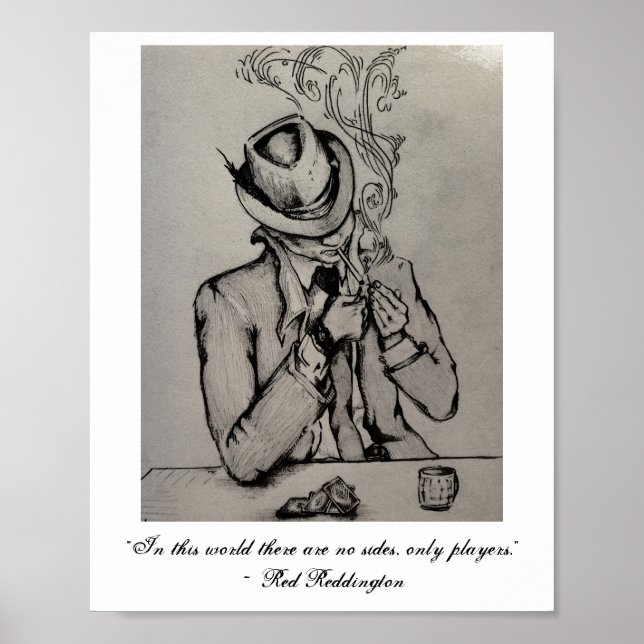 Red Reddington Sketch Poster (Frente)